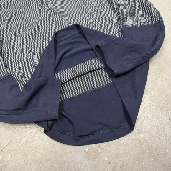 Lululemon 1/4 Zip Stretch Pullover Sweatshirt Long Sleeve Striped Medium - Picture 6 of 7